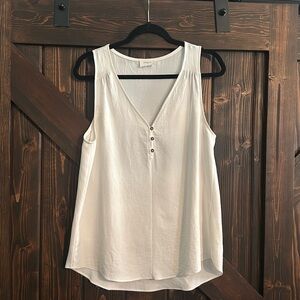 Everly white sheer tank